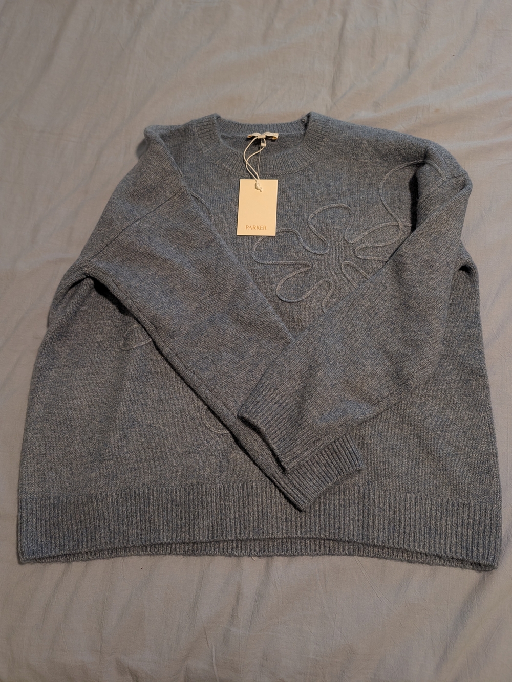 Parker Women’s Gray Knit Crewneck Sweater